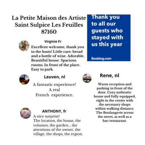 La Petite Maison Des Artiste Villa Saint-Sulpice-les-Feuilles ภายนอก รูปภาพ